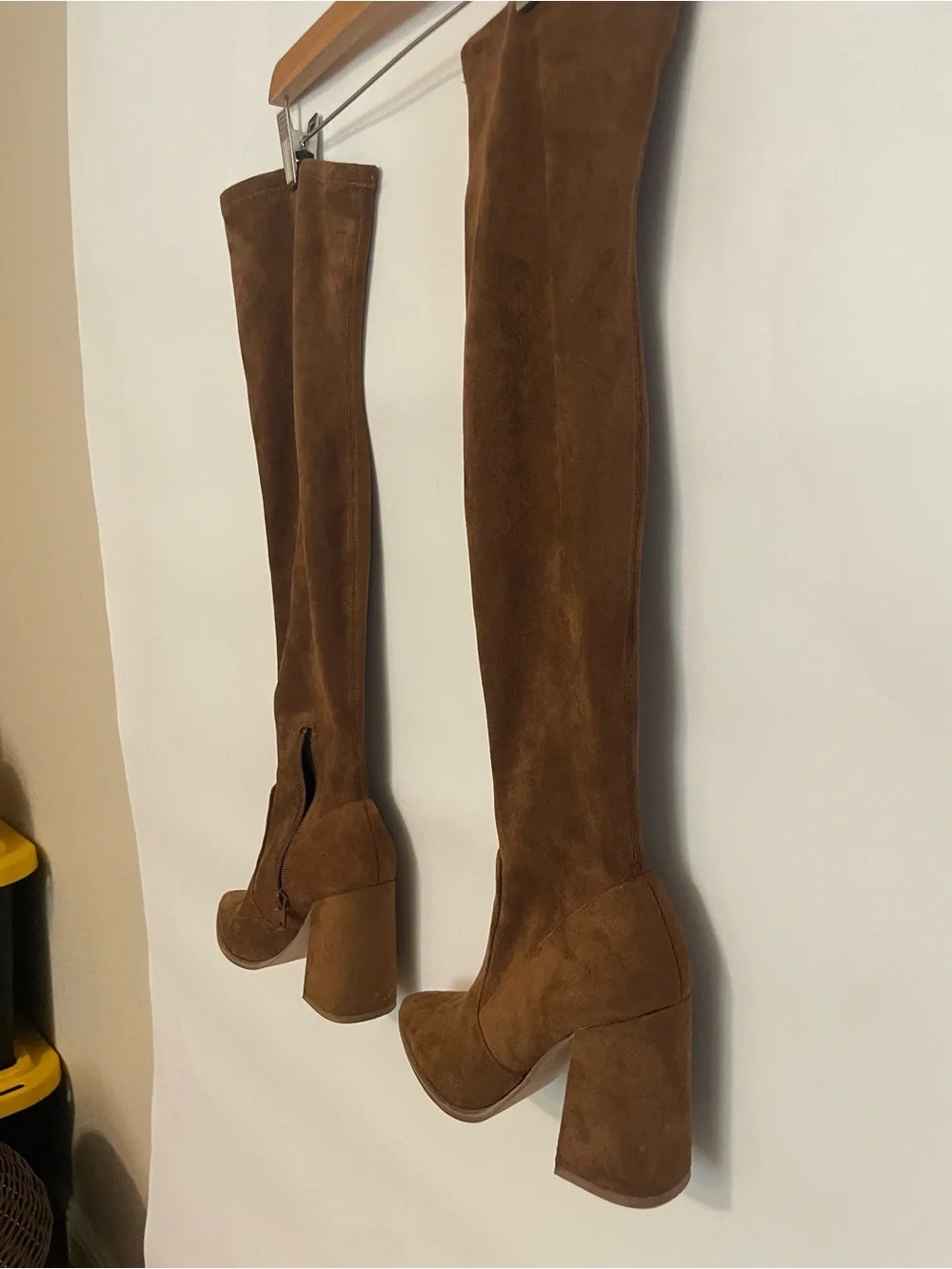 Steve Madden Brown Suede Over-the-Knee Block Heel Boots size 5